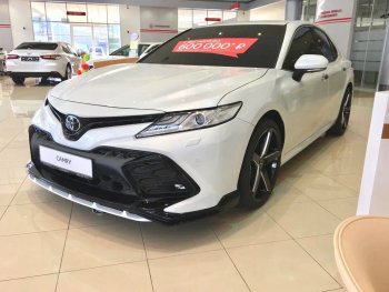 24 999 р. Решетка в передний бампер HEMMES Toyota Camry XV70 дорестайлинг (2017-2021) (неокрашенная)  с доставкой в г. Воронеж. Увеличить фотографию 2
