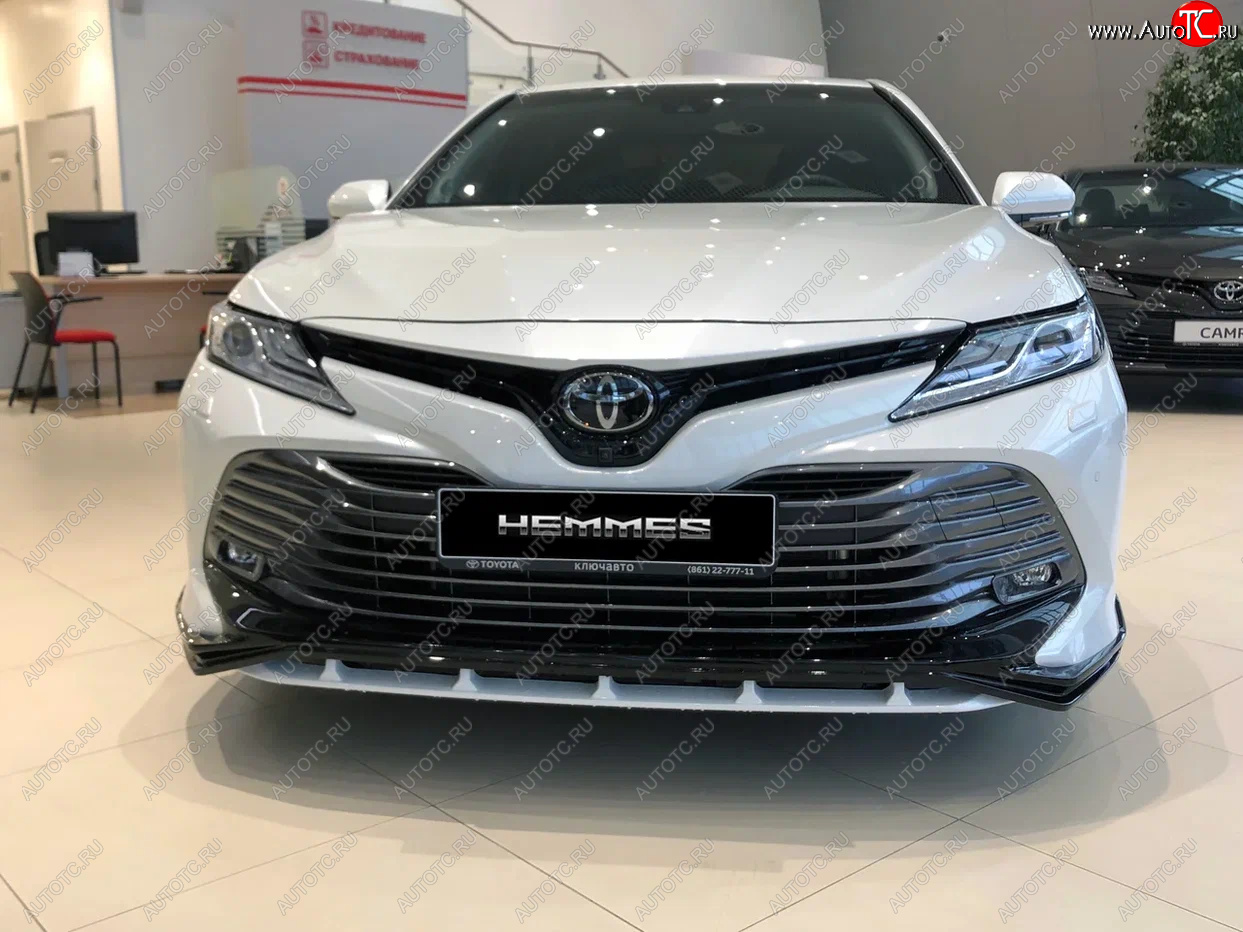 16 899 р. Накладка переднего бампера HEMMES Toyota Camry XV70 дорестайлинг (2017-2021)  с доставкой в г. Воронеж