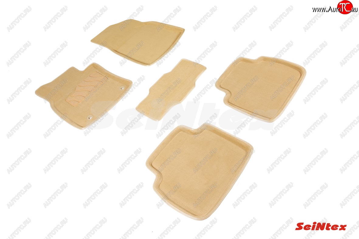 7 649 р. Комплект 3D ковриков в салон (ворсовые / бежевые) Seintex  Toyota Camry  XV70 (2017-2021) дорестайлинг  с доставкой в г. Воронеж