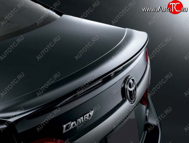 3 999 р. Лип спойлер CT v2 Toyota Camry XV55 1-ый рестайлинг (2014-2017) (Неокрашенный)  с доставкой в г. Воронеж