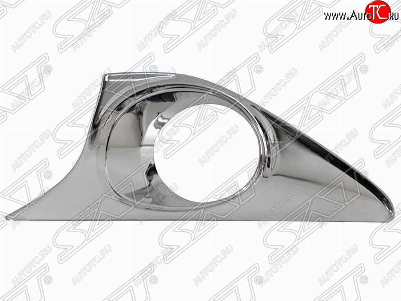 419 р. Левая рамка противотуманной фары SAT (хром) Toyota Camry XV50 дорестайлинг (2011-2014)  с доставкой в г. Воронеж