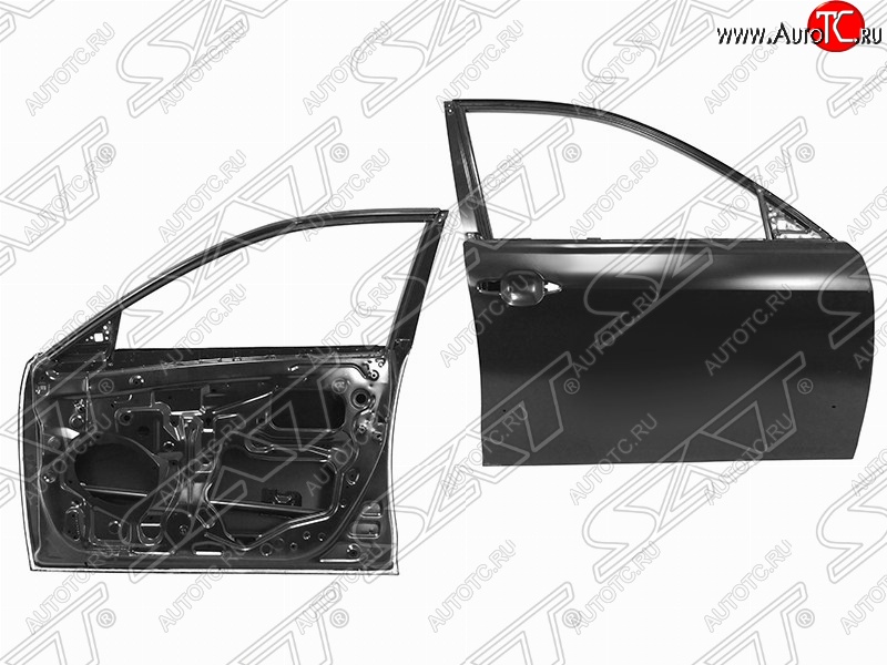 5 999 р. Правая дверь передняя SAT Toyota Camry XV40 рестайлинг (2009-2011) (Неокрашенная)  с доставкой в г. Воронеж