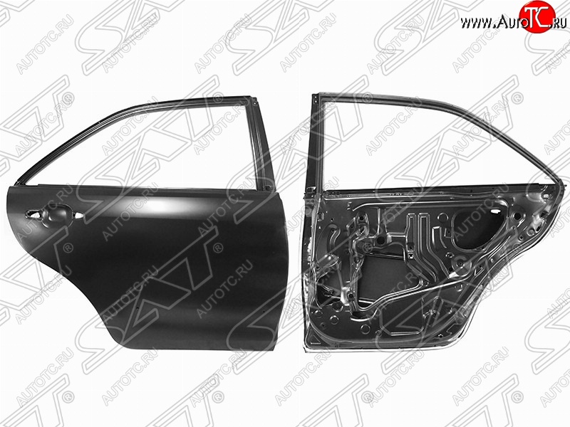 7 499 р. Правая дверь задняя SAT  Toyota Camry  XV40 (2009-2011) рестайлинг (Неокрашенная)  с доставкой в г. Воронеж