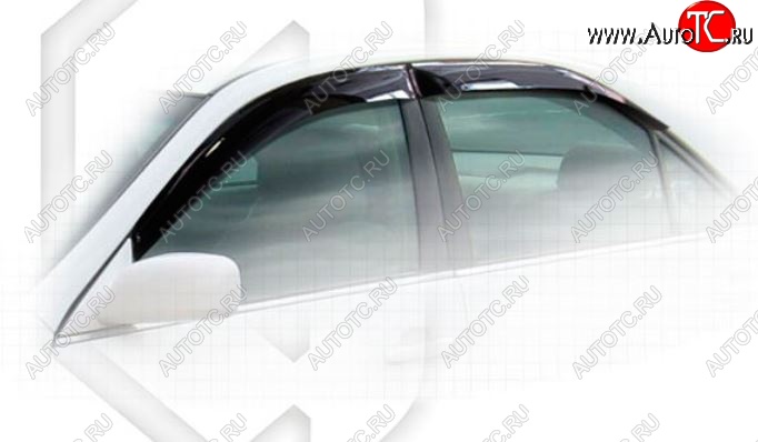 2 079 р. Дефлектора окон CA-Plastic Toyota Camry XV30 дорестайлинг (2001-2004) (Classic полупрозрачный, Без хром.молдинга)  с доставкой в г. Воронеж