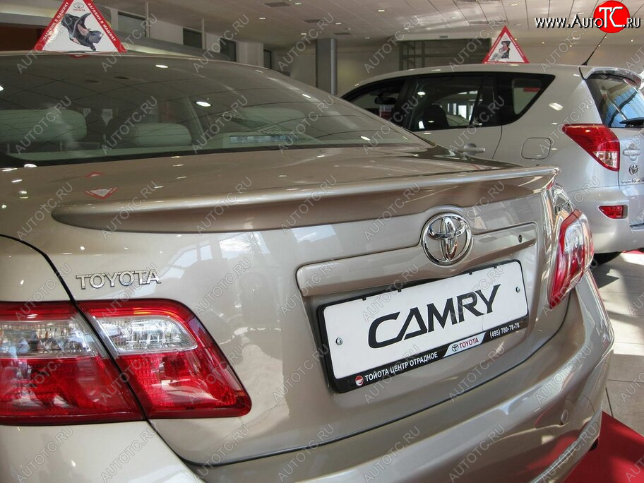 2 199 р. Лип спойлер ОЭМ  Toyota Camry  XV40 (2006-2011) дорестайлинг, рестайлинг (Неокрашенный)  с доставкой в г. Воронеж