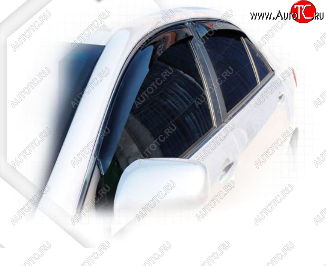 1 999 р. Дефлектора окон CA-Plastic Toyota Camry XV40 дорестайлинг (2006-2008) (Classic полупрозрачный, Без хром.молдинга, Крепление только на скотч)  с доставкой в г. Воронеж