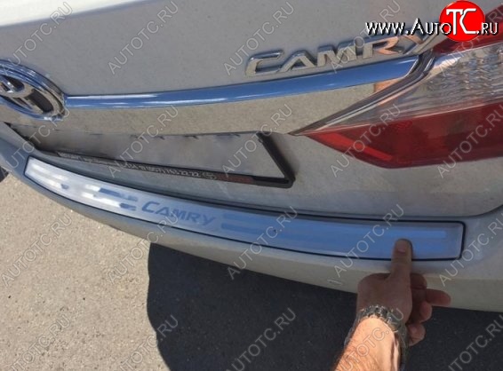 4 199 р. Защитная накладка на задний бампер СТ Toyota Camry XV50 дорестайлинг (2011-2014)  с доставкой в г. Воронеж