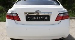 1 399 р. Реснички на фонари (рестайлинг) RA Toyota Camry XV40 рестайлинг (2009-2011) (Неокрашенные)  с доставкой в г. Воронеж. Увеличить фотографию 2