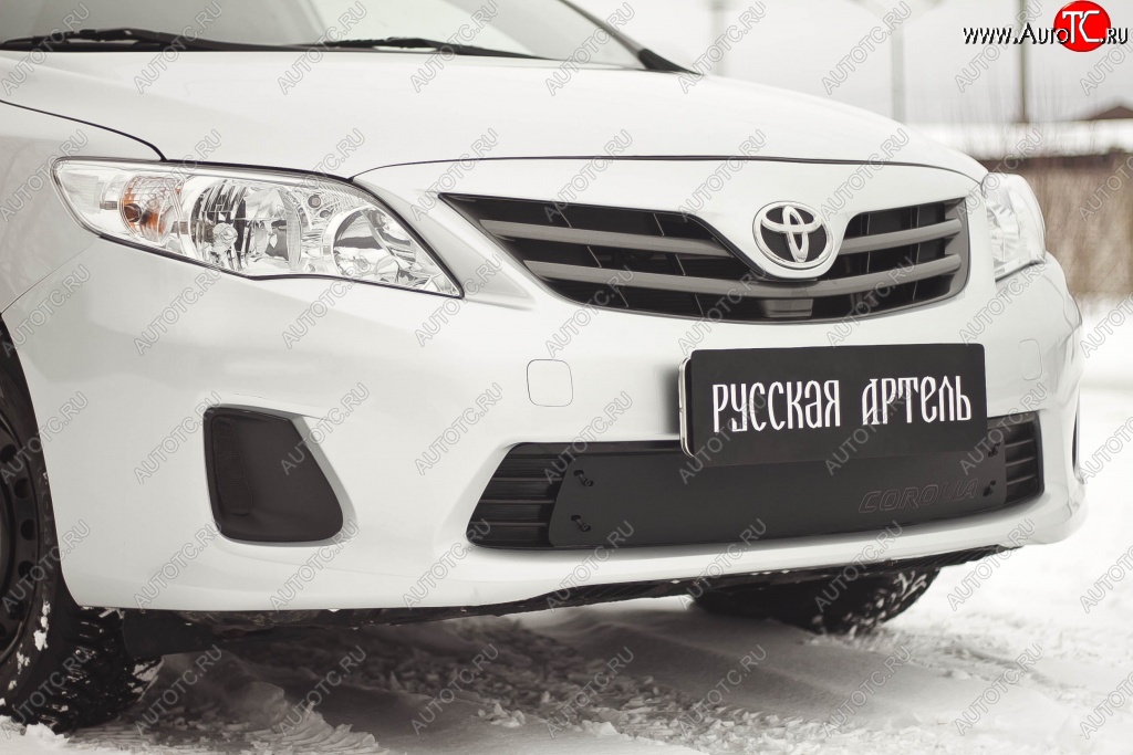 999 р. Зимняя заглушка решетки переднего бампера РА  Toyota Corolla ( E140,  E150) (2009-2013) седан рестайлинг  с доставкой в г. Воронеж