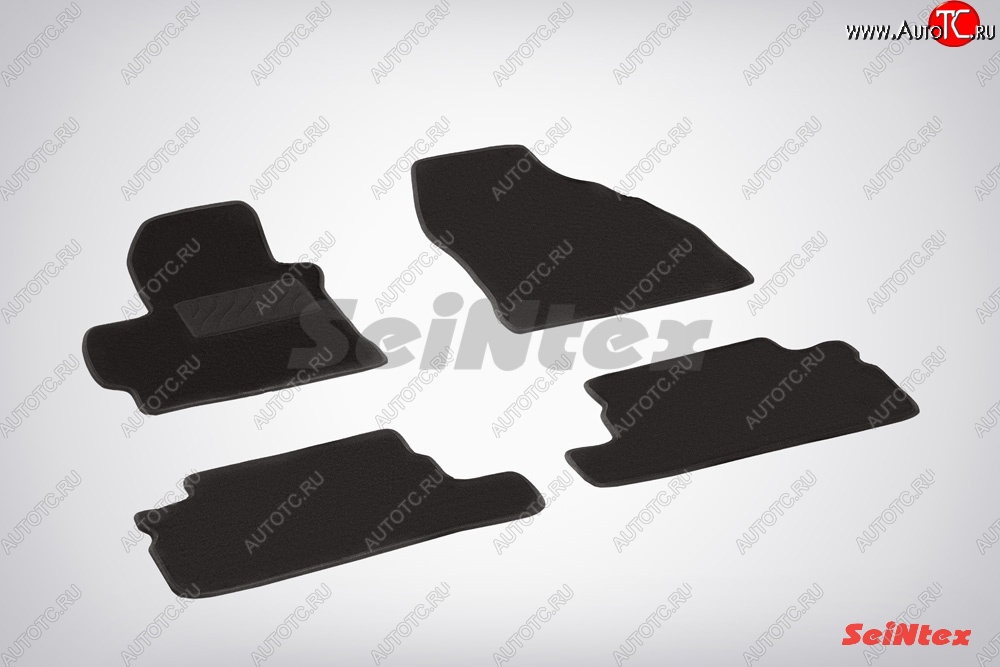2 899 р. Износостойкие коврики в салон SeiNtex Premium LUX 4 шт. (ворсовые) Toyota Corolla E150 седан дорестайлинг (2006-2010)  с доставкой в г. Воронеж