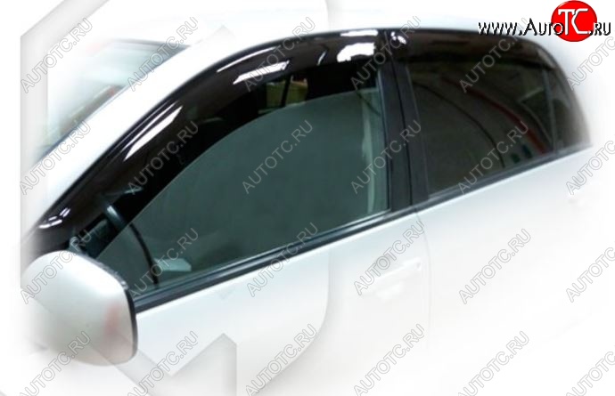 1 999 р. Дефлектора окон (Е121, 123, 124) CA-Plastic  Toyota Corolla  E120 (2004-2007) хэтчбек рестайлинг (Classic полупрозрачный, Без хром.молдинга, Крепление только на скотч)  с доставкой в г. Воронеж