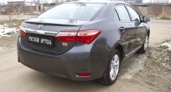 1 039 р. Защитная накладка на задний бампер RA Toyota Corolla E180 дорестайлинг (2013-2016)  с доставкой в г. Воронеж. Увеличить фотографию 2