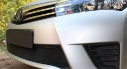 1 469 р. Сетка на бампер Russtal (черная) Toyota Corolla E180 рестайлинг (2016-2019)  с доставкой в г. Воронеж. Увеличить фотографию 2