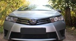 1 469 р. Сетка на бампер Russtal (черная) Toyota Corolla E180 рестайлинг (2016-2019)  с доставкой в г. Воронеж. Увеличить фотографию 3
