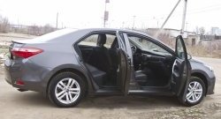 2 449 р. Накладки на порожки автомобиля RA  Toyota Corolla  E180 (2013-2019) дорестайлинг, рестайлинг  с доставкой в г. Воронеж. Увеличить фотографию 2