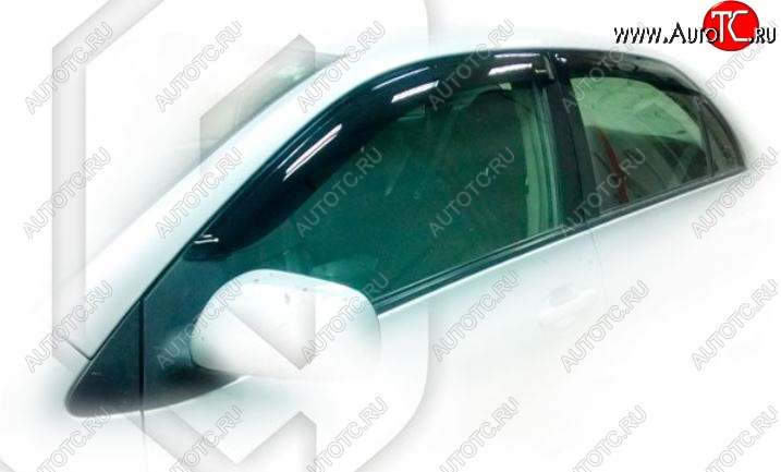 1 999 р. Дефлектора окон (E141) CA-Plastic Toyota Corolla Axio (E140) седан дорестайлинг (2006-2008) (Classic полупрозрачный, Без хром.молдинга, Крепление только на скотч)  с доставкой в г. Воронеж