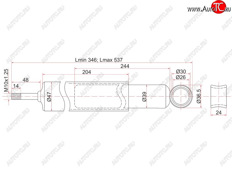 1 699 р. Амортизатор задний LH=RH SAT  Toyota Corolla  E100 - Sprinter ( E100,  E110)  с доставкой в г. Воронеж