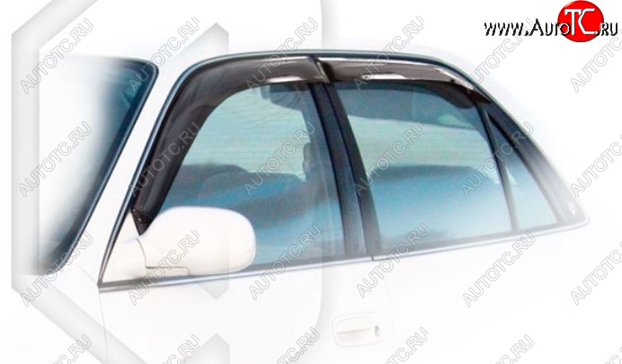 1 899 р. Дефлектора окон (E110, 111) CA-Plastic  Toyota Corolla  E110 (1997-2000) седан дорестайлинг (Classic полупрозрачный, Без хром.молдинга, Крепление только на скотч)  с доставкой в г. Воронеж