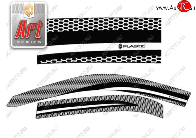 2 159 р. Дефлектора окон (E100, 103) CA-Plastic  Toyota Corolla  E110 (1997-2000) седан дорестайлинг (Серия Art графит, Без хром.молдинга, Крепление только на скотч)  с доставкой в г. Воронеж