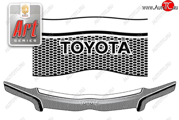 2 199 р. Дефлектор капота CA-Plastiс  Toyota Corolla  E120 (2004-2007) седан рестайлинг (Серия Art графит)  с доставкой в г. Воронеж