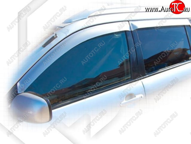 2 799 р. Дефлектора окон CA-Plastic  Toyota Corolla  E120 (2004-2007) седан рестайлинг (Classic полупрозрачный, Без хром.молдинга, Крепление только на скотч)  с доставкой в г. Воронеж