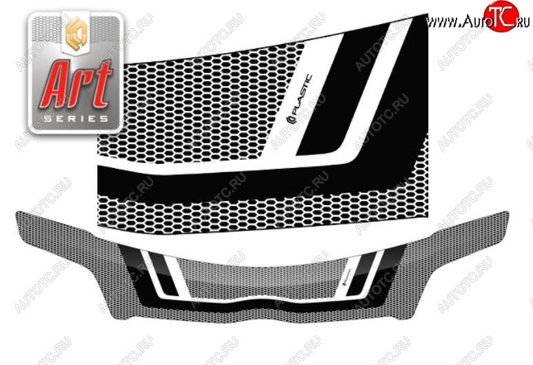 2 399 р. Дефлектор капота CA-Plastiс  Toyota Corolla  E120 (2000-2004) седан дорестайлинг (Серия Art белая)  с доставкой в г. Воронеж