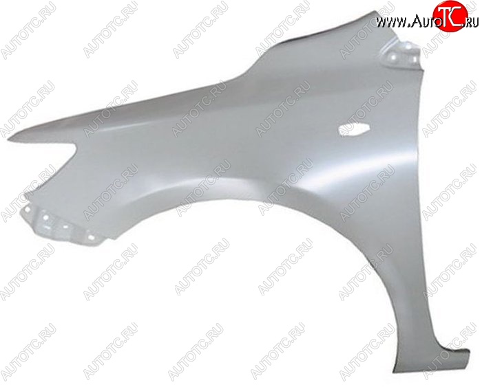 3 199 р. Переднее левое крыло SAT (с отверстием под повторитель, Тайвань)  Toyota Corolla  E150 (2006-2013) седан дорестайлинг, седан рестайлинг (Неокрашенное)  с доставкой в г. Воронеж