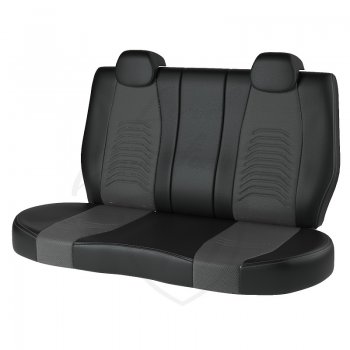 10 949 р. Чехлы для сидений Lord Autofashion Денвер (экокожа)  Toyota Corolla ( E150,  E140) (2006-2013) седан дорестайлинг, седан рестайлинг (Чёрный, вставка серая)  с доставкой в г. Воронеж. Увеличить фотографию 2