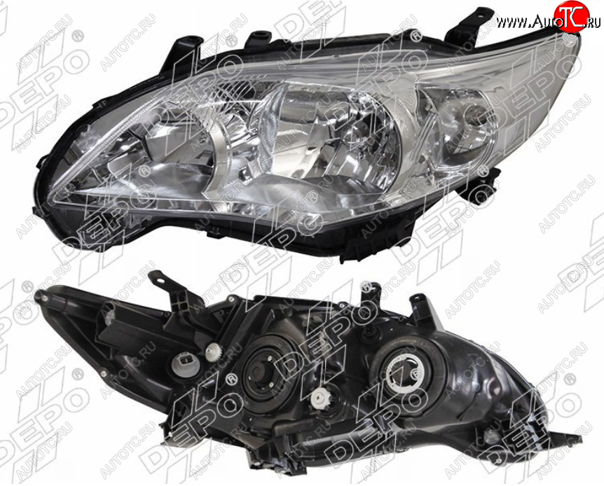 10 999 р. Левая фара DEPO  Toyota Corolla ( E140,  E150) (2009-2013) седан рестайлинг  с доставкой в г. Воронеж