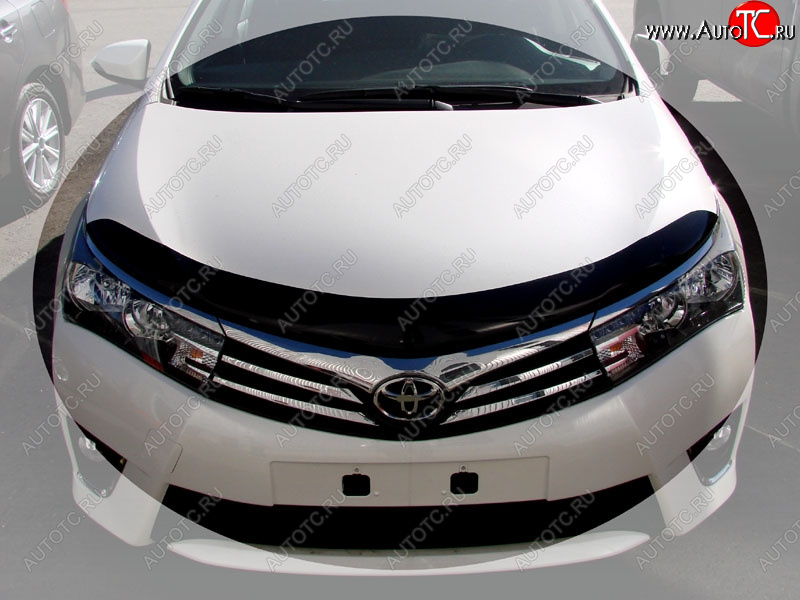 3 299 р. Дефлектор капота SIM  Toyota Corolla ( E170,  E180) (2012-2016) дорестайлинг  с доставкой в г. Воронеж