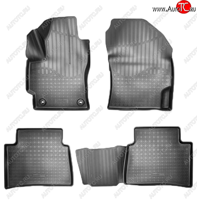 2 199 р. Коврики салонные Noplast (3D)  Toyota Corolla  E210 (2018-2022) седан дорестайлинг, универсал дорестайлинг, хэтчбэк 5 дв. дорестайлинг (Черные)  с доставкой в г. Воронеж