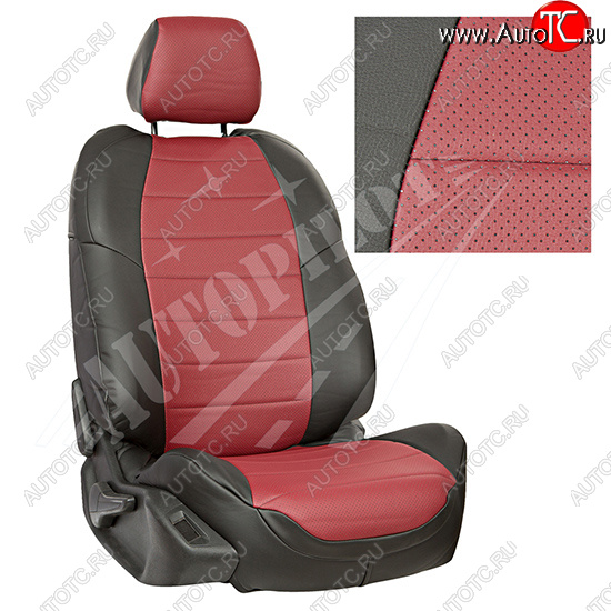 13 849 р. Чехлы сидений AUTOPILOT Экокожа (40/60 с задним подлокотника, Comfort / Prestige)  Toyota Corolla  E210 (2018-2022) седан дорестайлинг (Черный + Бордовый)  с доставкой в г. Воронеж