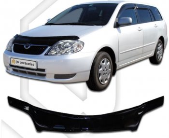 Дефлектор капота (E121-124) CA-Plastiс Toyota Corolla Fielder  E120 (2000-2004) универсал дорестайлинг, универсал 1-ый рестайлинг