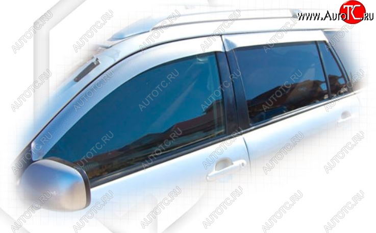 1 999 р. Дефлектора окон (E121-124) CA-Plastic  Toyota Corolla Fielder  E120 (2000-2004) универсал дорестайлинг, универсал 1-ый рестайлинг (Classic полупрозрачный, Без хром.молдинга, Крепление только на скотч)  с доставкой в г. Воронеж