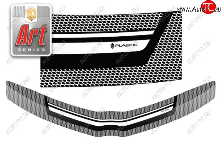 2 299 р. Дефлектор капота CA-Plastiс  Toyota Corolla Fielder  E160 (2012-2015) универсал дорестайлинг (Серия Art белая)  с доставкой в г. Воронеж
