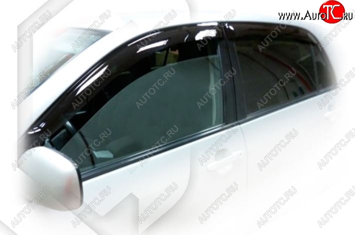 1 999 р. Дефлектор капота CA-Plastiс Toyota Corolla Runx E120 хэтчбэк 5 дв. дорестайлинг (1999-2002) (Classic полупрозрачный, Без хром. молдинга, Крепление только на скотч)  с доставкой в г. Воронеж