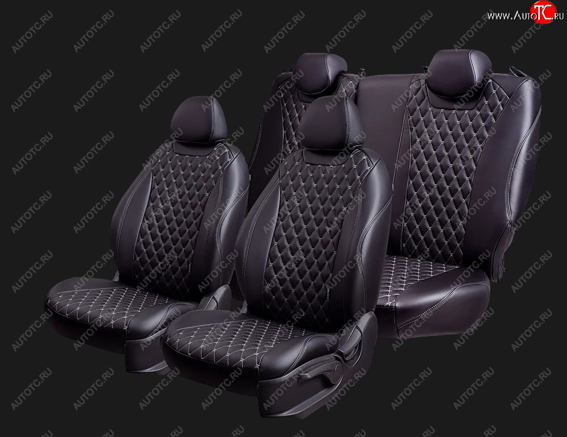 13 949 р. Чехлы для сидений Lord Autofashion Байрон (экокожа, 60/40, подлокотник, 2 П- и 1 Г-образных подголовника)  Toyota Corolla  E170 (2012-2019) дорестайлинг, рестайлинг (Черный, вставка черная, строчка серая)  с доставкой в г. Воронеж