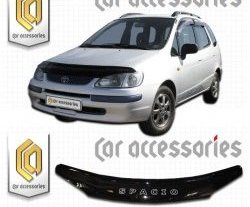 1 999 р. Дефлектор капота CA-Plastic  Toyota Corolla Spacio  E110 (1997-2001) дорестайлинг, рестайлинг (серия Classic черный, Без надписи)  с доставкой в г. Воронеж. Увеличить фотографию 2