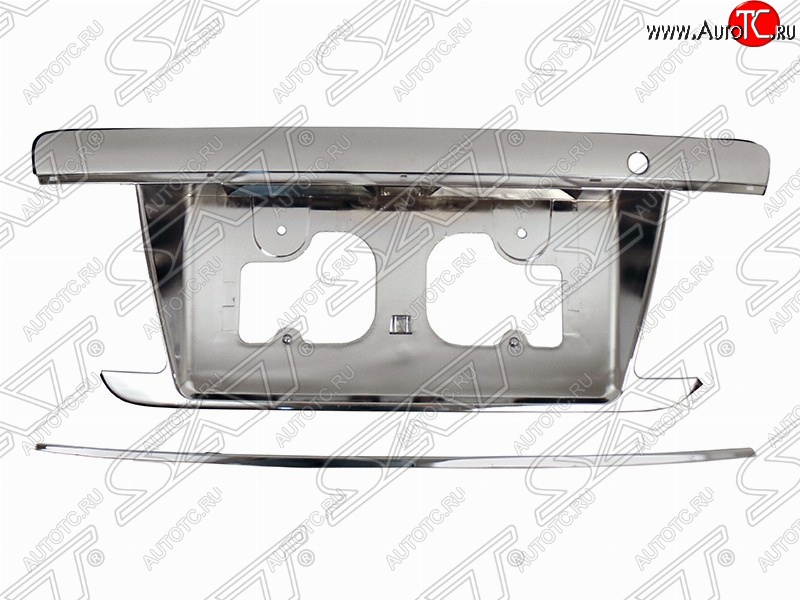 2 099 р. Накладка крышки багажника SAT Toyota Corolla Fielder E120 универсал 2-ой рестайлинг (2004-2006) (Хром)  с доставкой в г. Воронеж