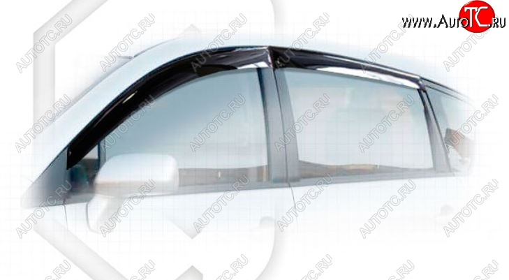 2 079 р. Дефлектора окон CA-Plastic  Toyota Corolla Verso  AR10 (2004-2009) (Classic полупрозрачный, Без хром.молдинга, Крепление только на скотч)  с доставкой в г. Воронеж