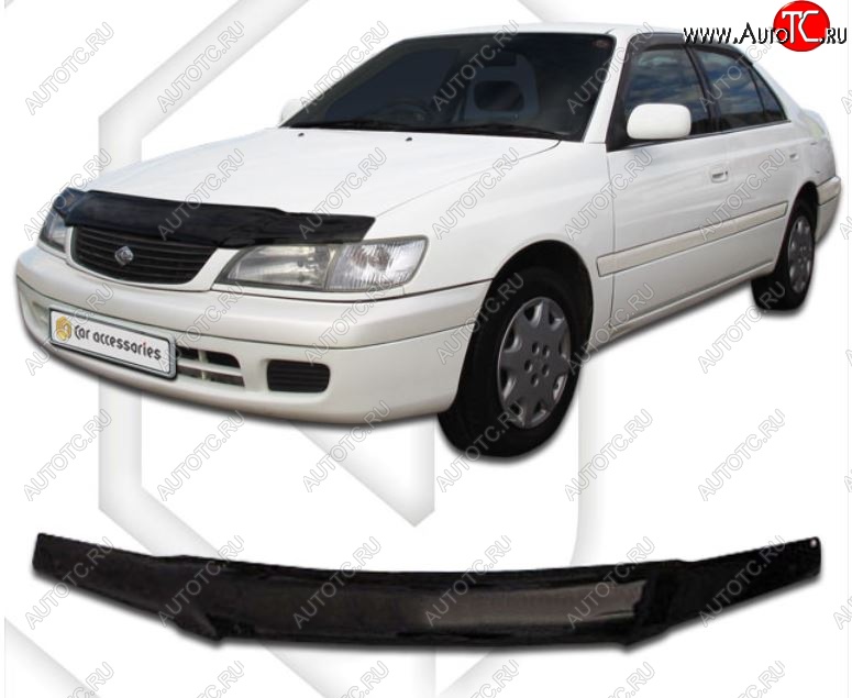 1 899 р. Дефлектор капота CA-Plastiс  Toyota Corona Premio  T210 (1996-1997) дорестайлинг (Classic черный, Без надписи)  с доставкой в г. Воронеж