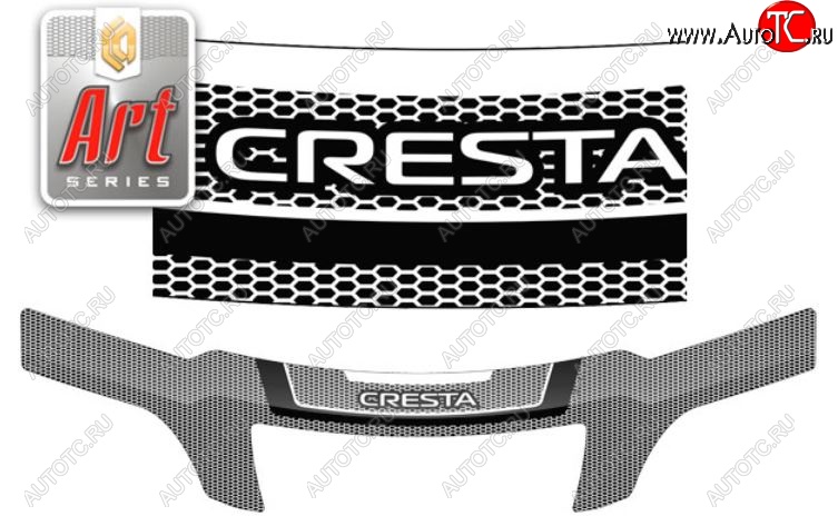 2 399 р. Дефлектор капота CA-Plastiс  Toyota Cresta  X100 (1996-1998) дорестайлинг (Серия Art графит)  с доставкой в г. Воронеж