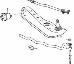 349 р. Полиуретановая втулка стойки стабилизатора передней подвески Точка Опоры  Toyota Crown  S150 - Hiace Regius  с доставкой в г. Воронеж. Увеличить фотографию 2