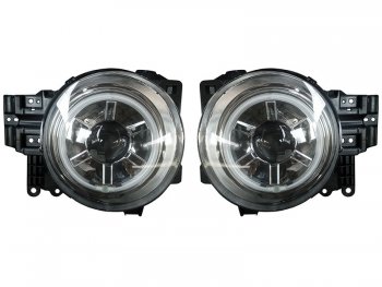 Комплект передних фар (хром) SAT Toyota FJ-Cruiser (2006-2018)
