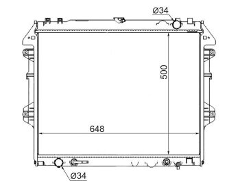 9 749 р. Радиатор двигателя SAT  Toyota Fortuner  AN50/AN60 - Hilux ( AN10,AN20,  AN20,AN30)  с доставкой в г. Воронеж. Увеличить фотографию 1