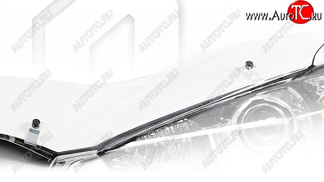 2 199 р. Дефлектор капота CA-Plastiс Toyota Fortuner AN160 дорестайлинг (2015-2020) (Classic прозрачный, Без надписи)  с доставкой в г. Воронеж