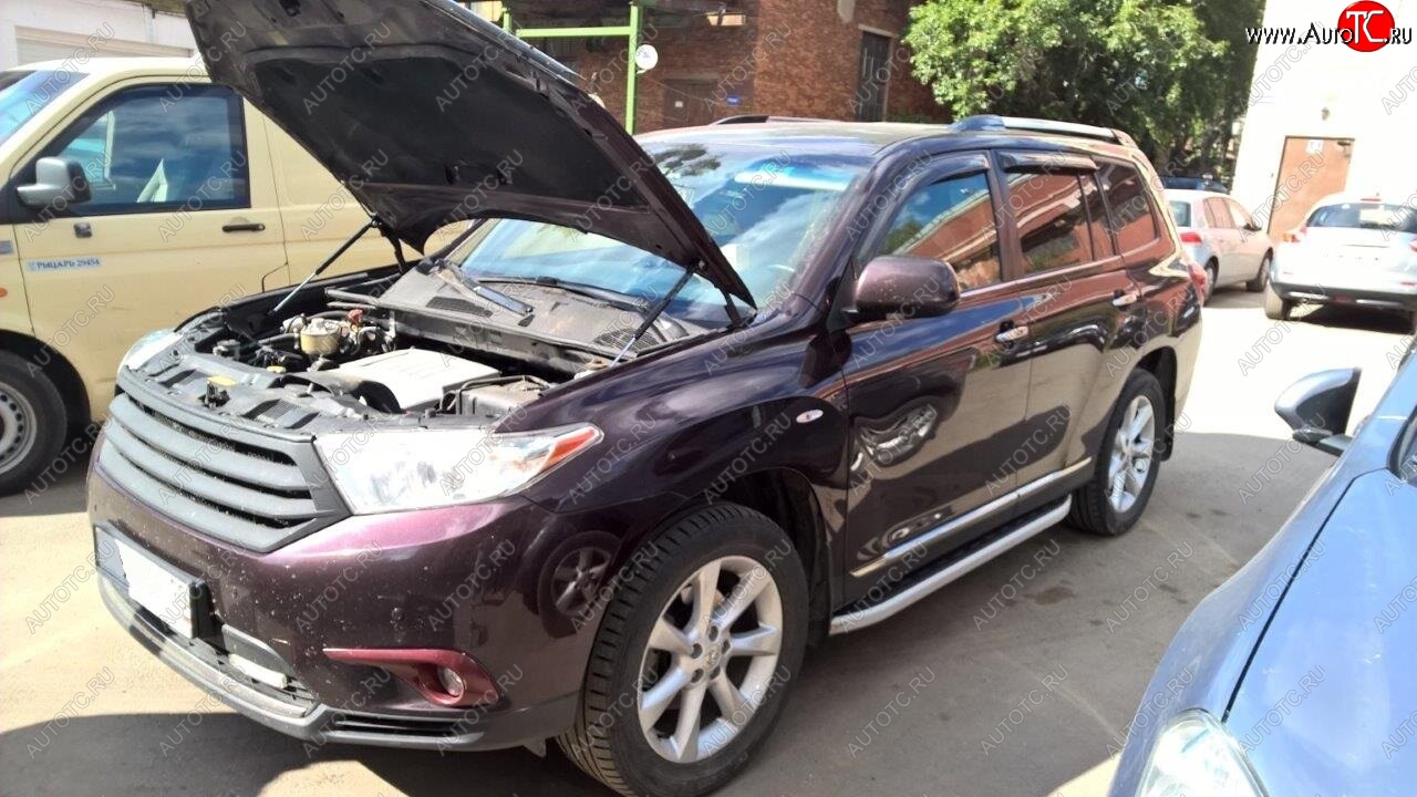2 049 р. Упоры капота Russtal Toyota Highlander XU40 рестайлинг (2010-2013)  с доставкой в г. Воронеж