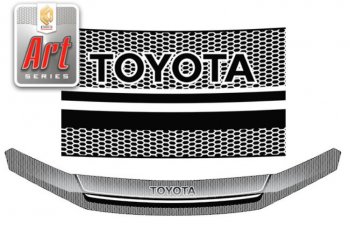 2 399 р. Дефлектор капота CA-Plastiс  Toyota Highlander  XU40 (2010-2013) рестайлинг (Серия Art серебро)  с доставкой в г. Воронеж. Увеличить фотографию 2