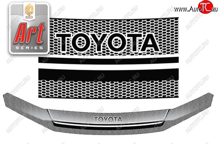 2 399 р. Дефлектор капота CA-Plastiс  Toyota Highlander  XU40 (2010-2013) рестайлинг (Серия Art белая)  с доставкой в г. Воронеж