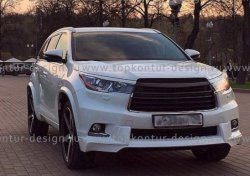 12 999 р. Комплект накладок на колёсные арки TopKontur Design Toyota Highlander XU50 дорестайлинг (2013-2017)  с доставкой в г. Воронеж. Увеличить фотографию 2